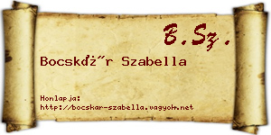 Bocskár Szabella névjegykártya
